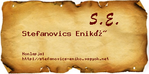 Stefanovics Enikő névjegykártya